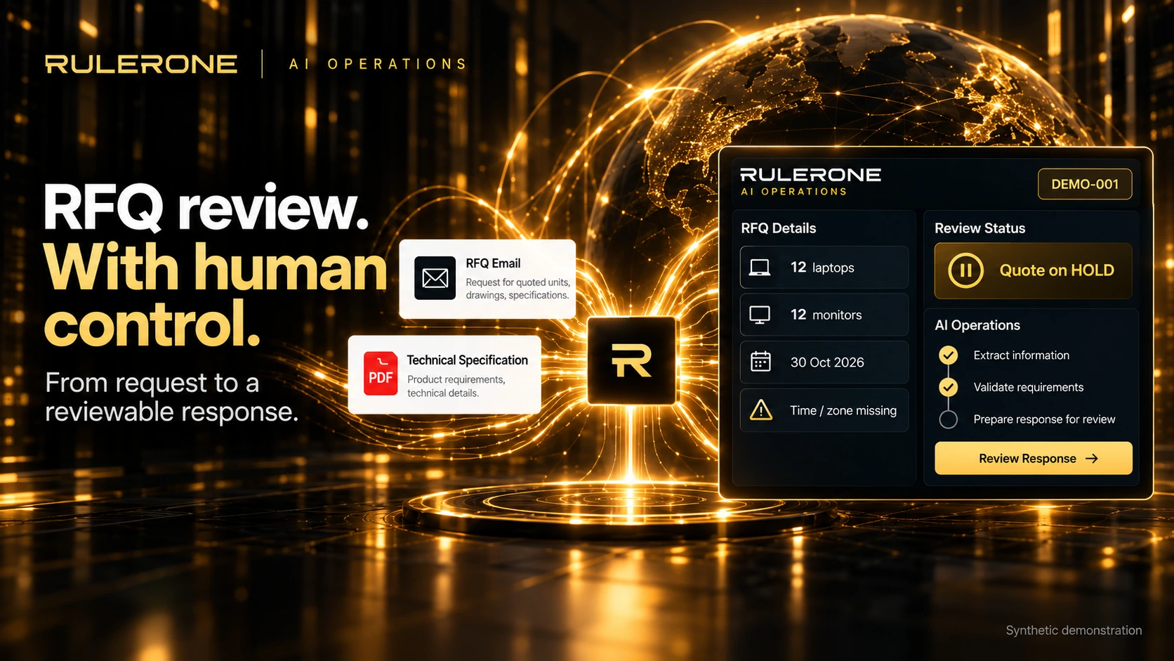 AI Operations RFQ review: source documents, structured fields and missing deadline information